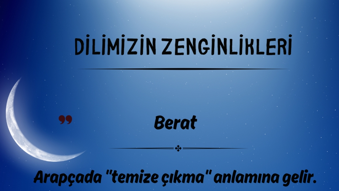 DİLİMİZİN ZENGİNLİKLERİ